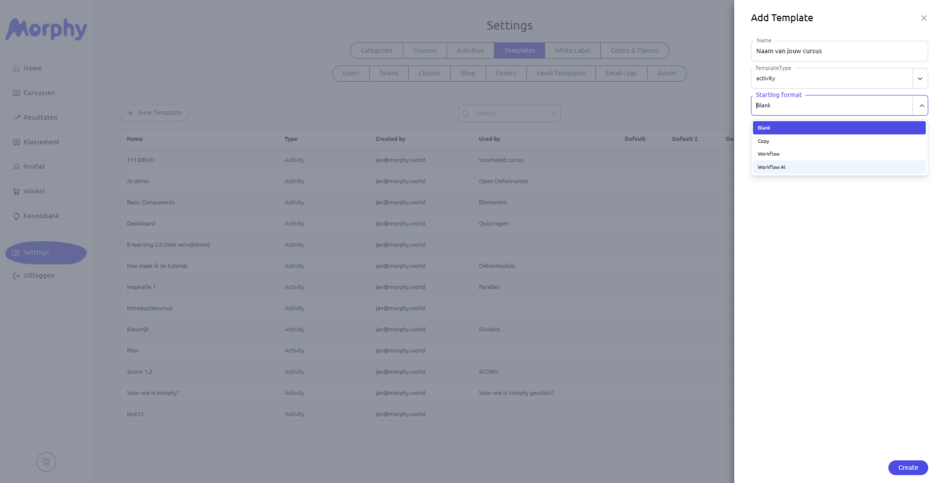Morphy LXP Workflow AI Editor